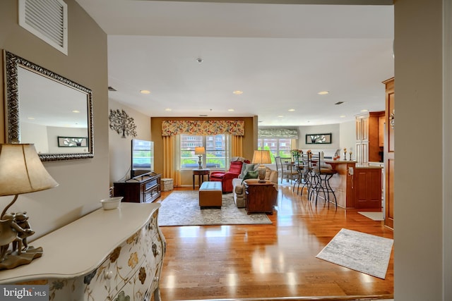 12251 Roundwood Rd Unit 301, Lutherville Timonium, MD 21093 - living room featuring light wood-style flooring and recessed lighting