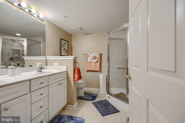 12251 Roundwood Rd Unit 301, Lutherville Timonium, MD 21093 - bathroom featuring tile patterned flooring, double vanity, and a shower stall