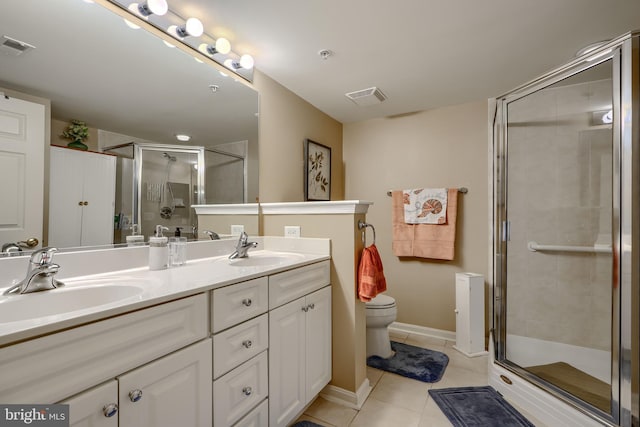 12251 Roundwood Rd Unit 301, Lutherville Timonium, MD 21093 - full bathroom with tile patterned flooring, double vanity, and a stall shower