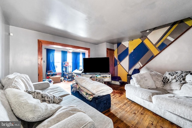 6720 Dorel St, Philadelphia, PA 19142 - living area with wood finished floors
