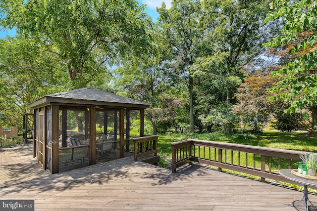 4920 Sunset Ln, Annandale, VA 22003 - deck featuring a gazebo