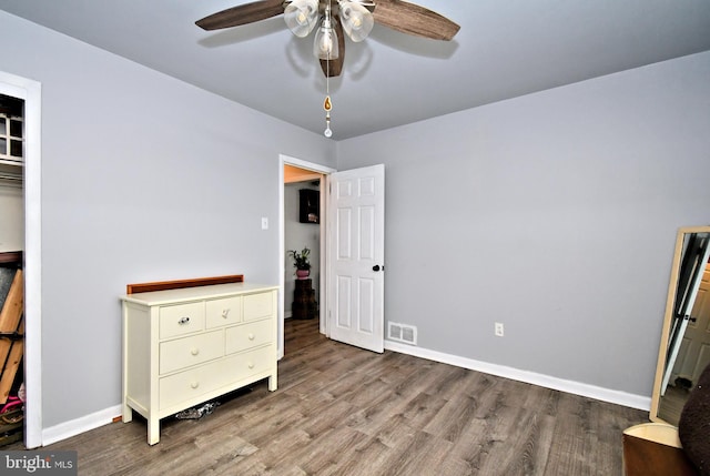 121 Shaffer Rd, King Of Prussia, PA 19406 - unfurnished bedroom with wood finished floors and ceiling fan