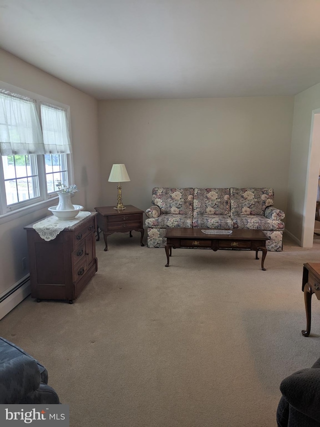 3339 Bruun Ave, Vineland, NJ 08360 - living area with baseboard heating and light carpet
