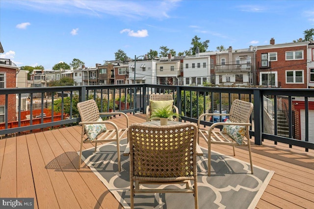 1360 Perry Pl NW, Washington, DC 20010 - wooden deck with a residential view