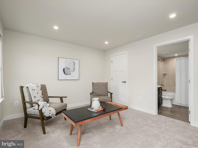 7330 Isabella Rd, Laurel, MD 20723 - living area featuring recessed lighting and carpet flooring