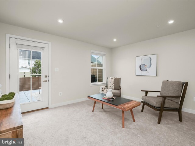7330 Isabella Rd, Laurel, MD 20723 - sitting room featuring light colored carpet and recessed lighting