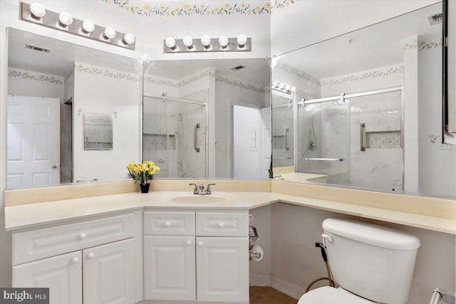 20273 Beechwood Ter Unit 103, Ashburn, VA 20147 - full bathroom with a marble finish shower, toilet, and vanity