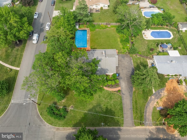 1101 Cherry Ln, Cinnaminson, NJ 08077 - bird's eye view of a pool area