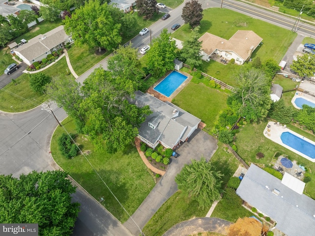 1101 Cherry Ln, Cinnaminson, NJ 08077 - aerial view of a pool