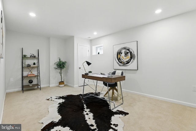 402 Woodcrest Dr SE, Washington, DC 20032 - office space with recessed lighting, light colored carpet, and baseboards