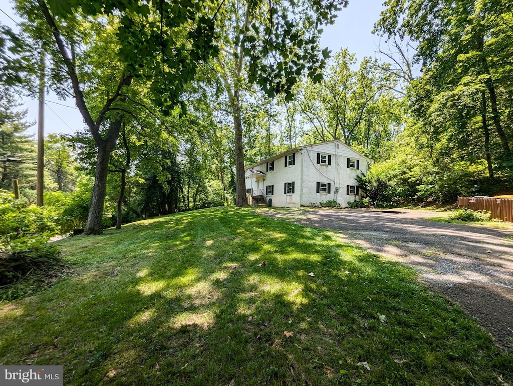 6287 Lower Mountain Rd, New Hope, PA 18938 - view of yard with gravel driveway