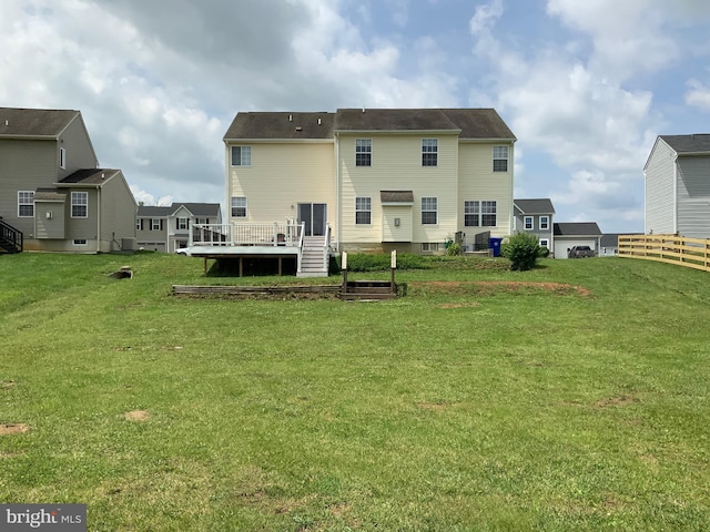 124 Chandlers Glen Dr, Bunker Hill, WV 25413 - rear view of house with a deck