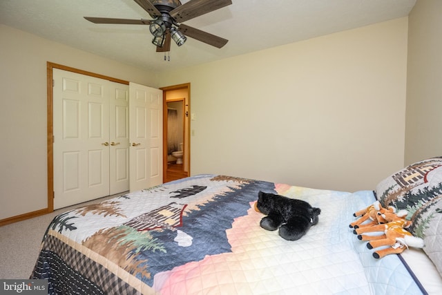 793 Mountainview Dr, Oakland, MD 21550 - carpeted bedroom featuring a closet and ceiling fan