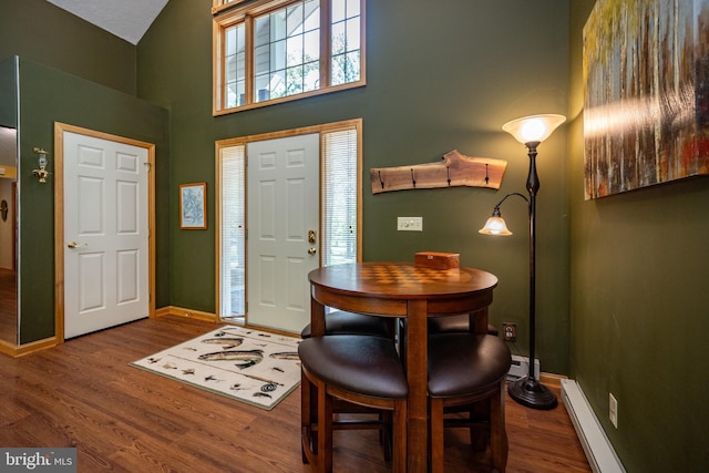 793 Mountainview Dr, Oakland, MD 21550 - entrance foyer with a towering ceiling and wood finished floors