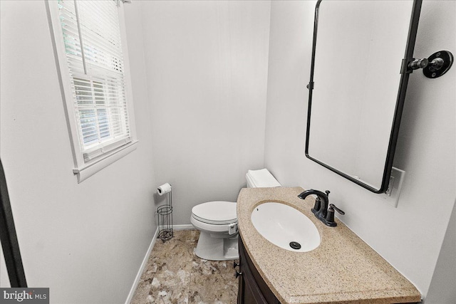 3498 Augusta Dr, Ijamsville, MD 21754 - bathroom with baseboards, vanity, and toilet