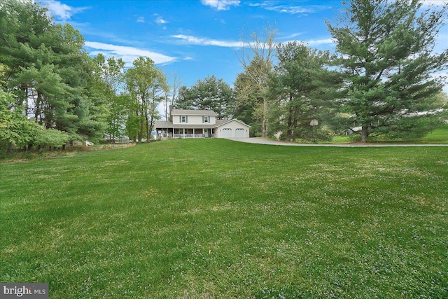 3498 Augusta Dr, Ijamsville, MD 21754 - view of green lawn featuring an attached garage