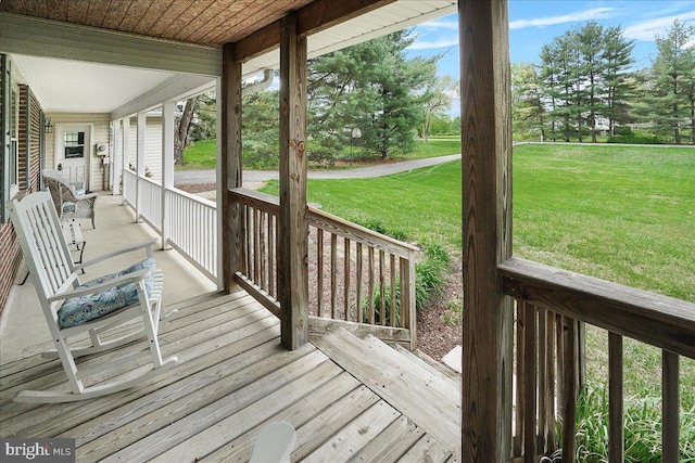 3498 Augusta Dr, Ijamsville, MD 21754 - wooden porch featuring a lawn