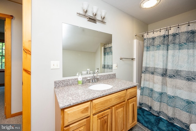 129 Bucks Crossing Ln, Accident, MD 21520 - full bathroom with vanity and a shower with curtain