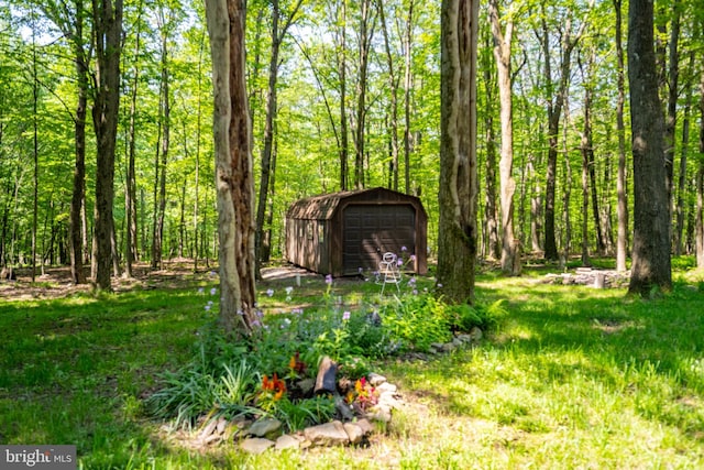 129 Bucks Crossing Ln, Accident, MD 21520 - view of yard featuring a shed and a garage