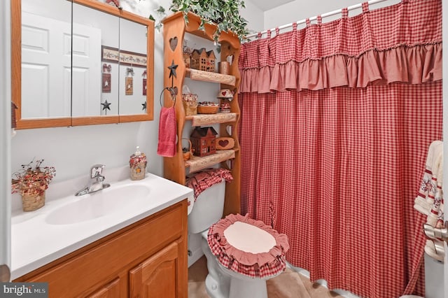 11684 Kensington Way, Laurel, DE 19956 - bathroom featuring vanity and a shower with curtain
