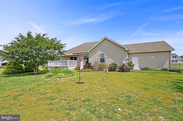 11684 Kensington Way, Laurel, DE 19956 - ranch-style house with a deck and a front yard