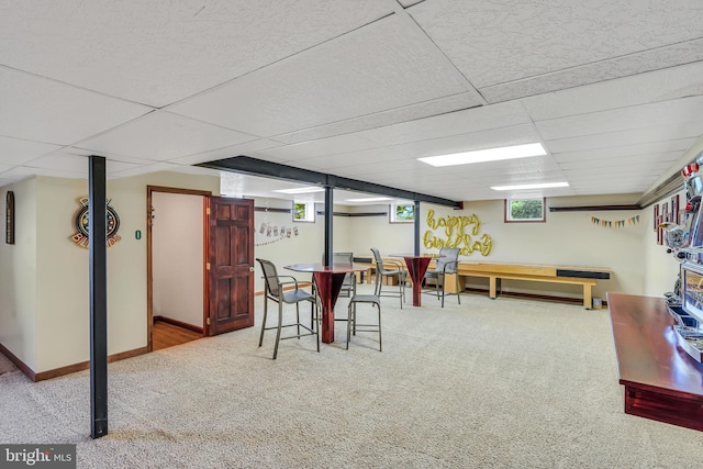 284 Little New York Rd, Rising Sun, MD 21911 - carpeted dining area featuring a paneled ceiling