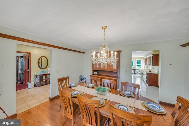 284 Little New York Rd, Rising Sun, MD 21911 - dining space with a chandelier and light tile patterned floors