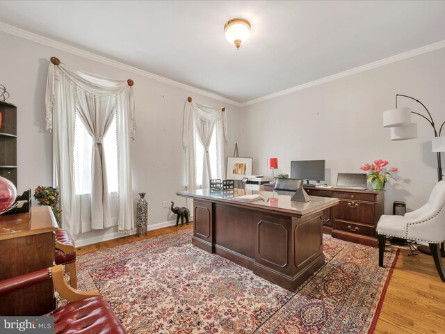 3002 Ridgeview Dr, Orwigsburg, PA 17961 - office space with crown molding and light wood-type flooring