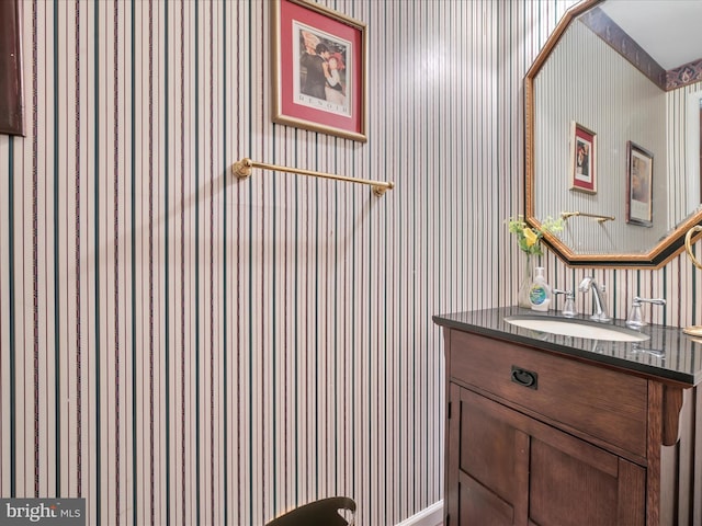 3002 Ridgeview Dr, Orwigsburg, PA 17961 - bathroom with vanity and wallpapered walls