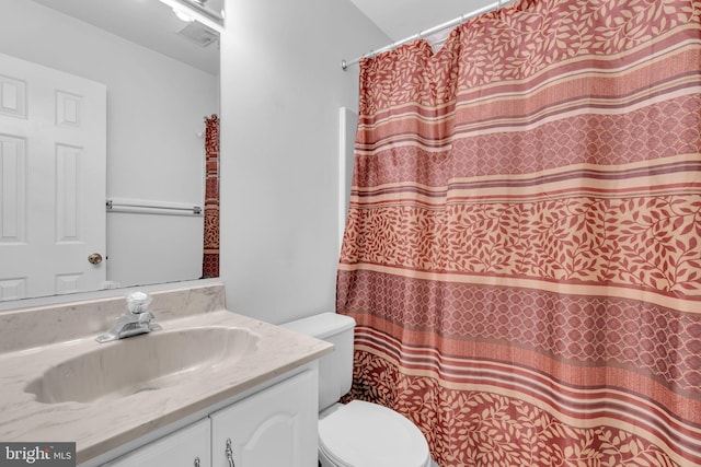38390 Golden Beach Rd, Mechanicsville, MD 20659 - full bath with toilet, vanity, and a shower with curtain
