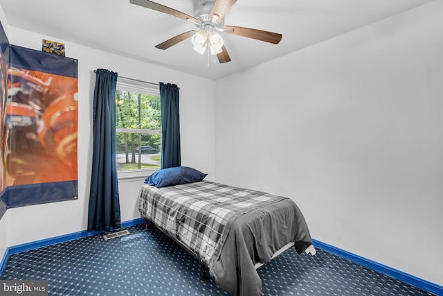 38390 Golden Beach Rd, Mechanicsville, MD 20659 - bedroom with carpet floors, baseboards, and ceiling fan