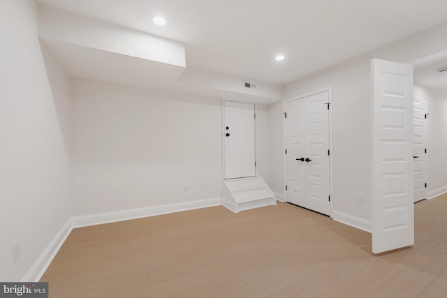 148 S E Ave, Baltimore, MD 21224 - unfurnished room with light wood-type flooring, recessed lighting, and baseboards
