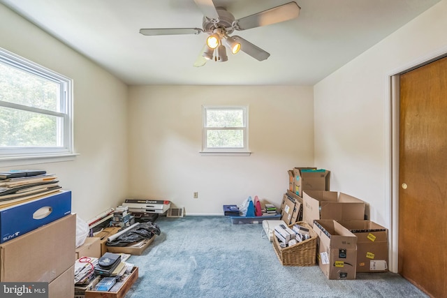 148 Belmont Dr, Upper Chichester, PA 19061 - interior space with carpet floors and a ceiling fan