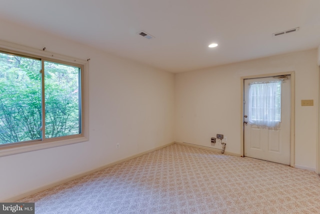 26747 Cat Creek Rd, Mechanicsville, MD 20659 - carpeted spare room featuring baseboards and recessed lighting