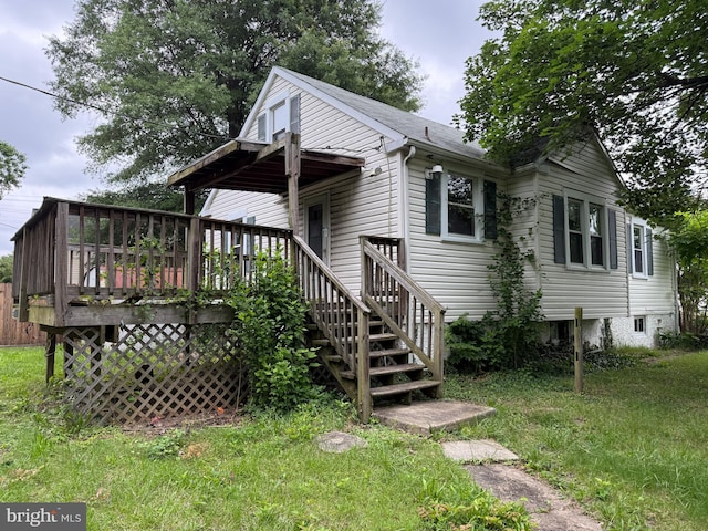 3602 Tulip Ave, Baltimore, MD 21227 - view of front of house featuring a wooden deck
