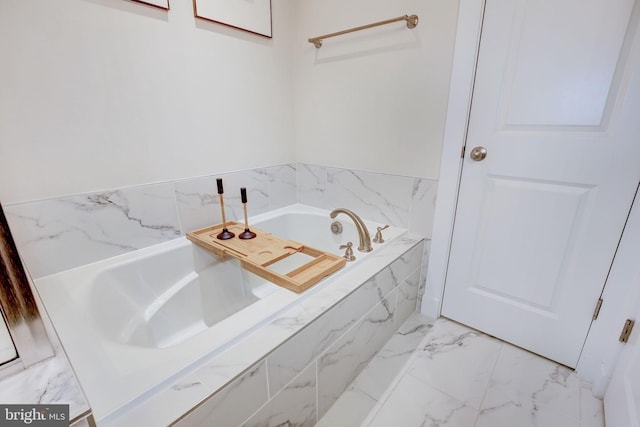 3409 Stone Barn Dr, Frederick, MD 21704 - full bath featuring marble finish floors and a garden tub