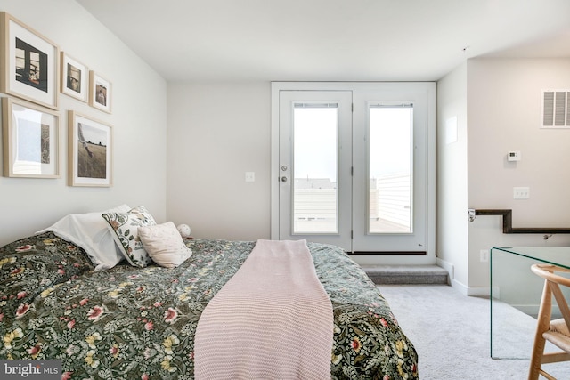 3409 Stone Barn Dr, Frederick, MD 21704 - carpeted bedroom with access to outside and baseboards