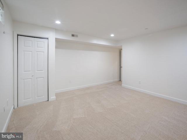 1705 E Chase St, Baltimore, MD 21213 - finished basement featuring recessed lighting, carpet floors, and baseboards