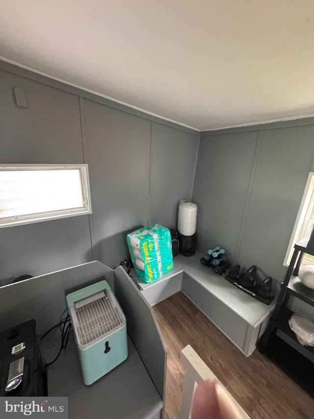 1213 W College Ave, York, PA 17404 - detailed view of wood finished floors and a decorative wall