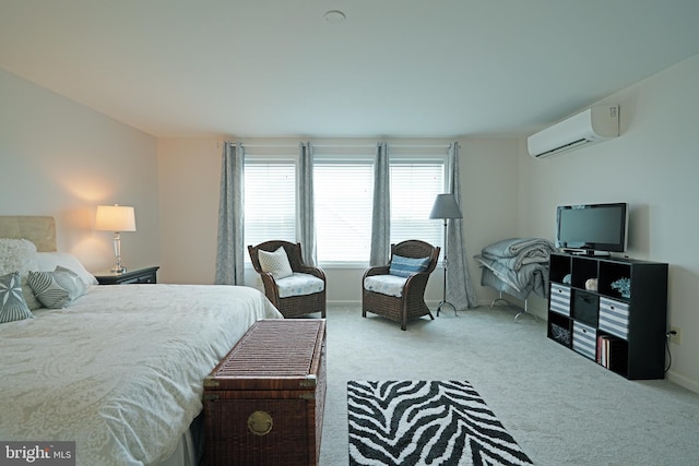 29486 Andrew Jackson Dr, Millsboro, DE 19966 - bedroom with a wall mounted air conditioner, carpet, and baseboards
