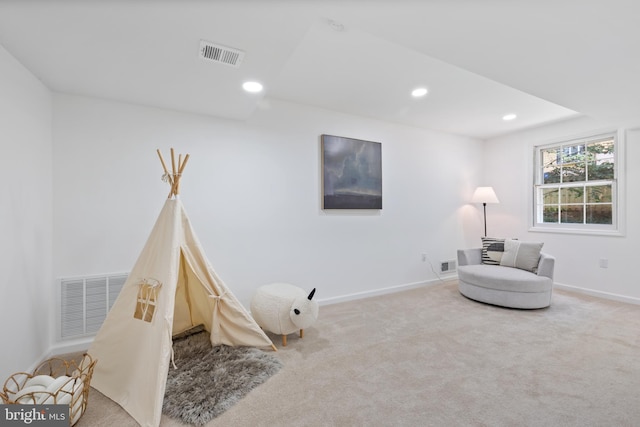 1612 Lemontree Ln, Silver Spring, MD 20904 - sitting room with carpet flooring, baseboards, and recessed lighting