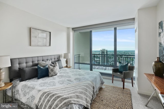 2101 Market St Unit 3605, Philadelphia, PA 19103 - bedroom featuring expansive windows and carpet flooring