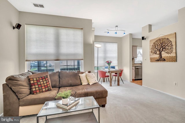 7011 Elm Ct, Monmouth Junction, NJ 08852 - living room with carpet flooring and healthy amount of natural light