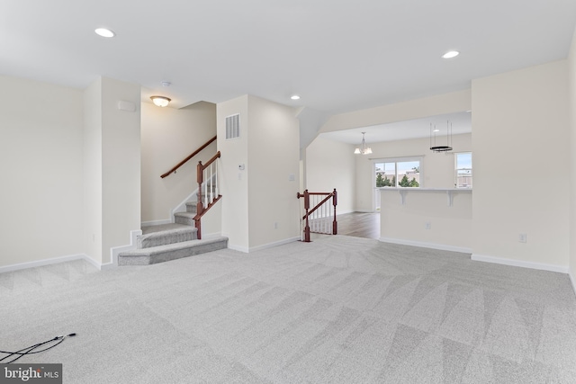 326 Iannelli Rd, Clarksboro, NJ 08020 - unfurnished living room featuring carpet floors, recessed lighting, and baseboards
