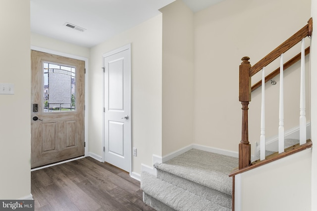 326 Iannelli Rd, Clarksboro, NJ 08020 - entryway with stairs, wood finished floors, and baseboards