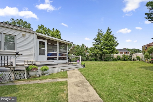 5409 20th Ave, Hyattsville, MD 20782 - view of yard with a sunroom and a deck