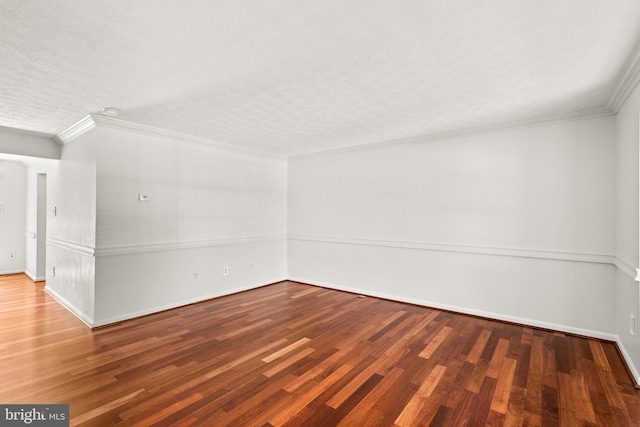 7967 Brightmeadow Ct, Ellicott City, MD 21043 - unfurnished room featuring crown molding, wood finished floors, and a textured ceiling