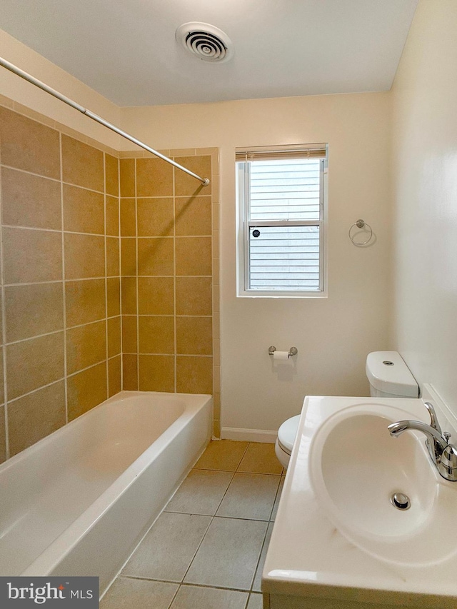 1308 Gallaudet St NE, Washington, DC 20002 - bathroom featuring tile patterned flooring, shower / washtub combination, and vanity