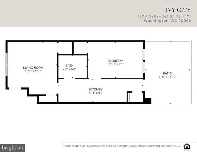 1308 Gallaudet St NE, Washington, DC 20002 - view of floor plan / room layout