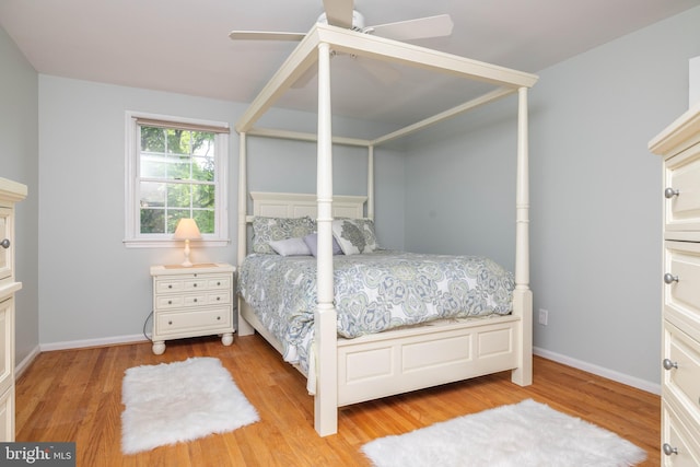 17 Bridleshire Rd, Newark, DE 19711 - bedroom featuring wood finished floors, a ceiling fan, and baseboards